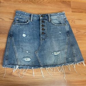 Size 26 We The Free Jean Skirt